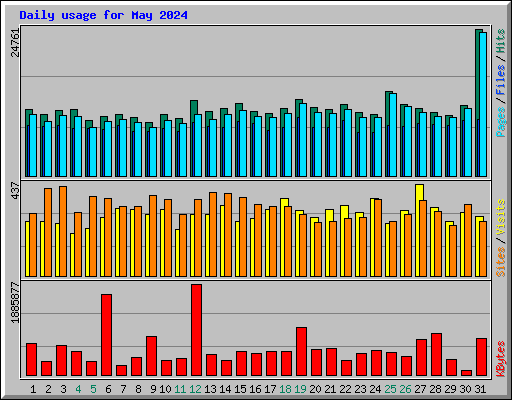 Daily usage for May 2024