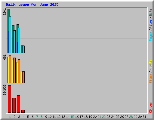 Daily usage for June 2025