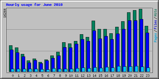 Hourly usage for June 2010
