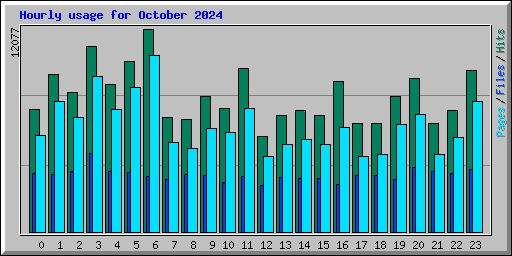 Hourly usage for October 2024