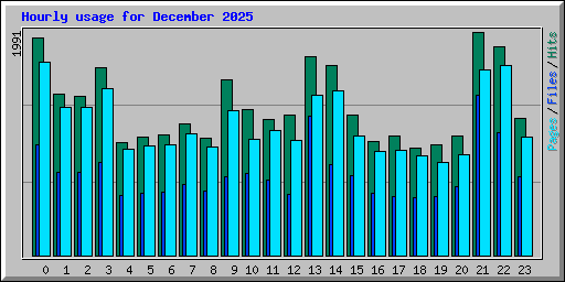 Hourly usage for December 2025