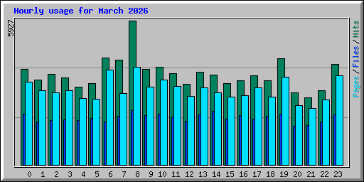 Hourly usage for March 2026