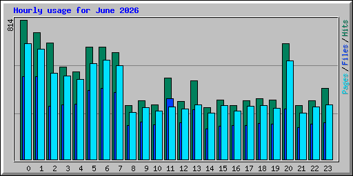 Hourly usage for June 2026