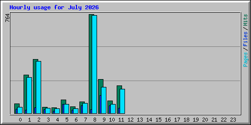 Hourly usage for July 2026